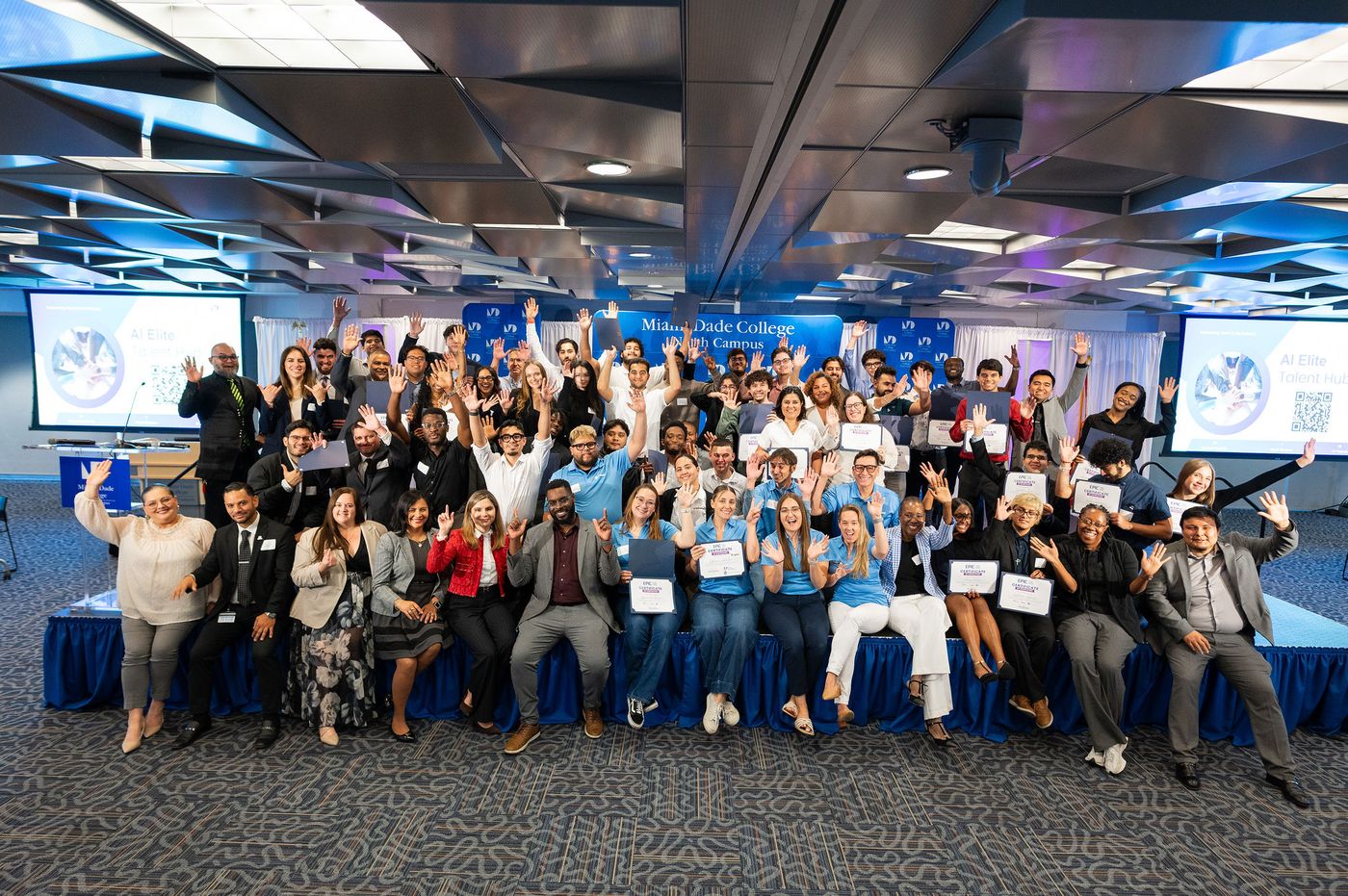 Spring 2026 cohort at the showcase, Miami Dade College North Campus