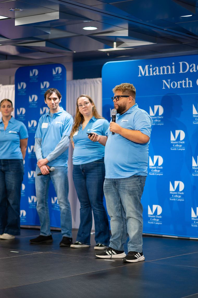 Wahoo Bay team presenting at the showcase